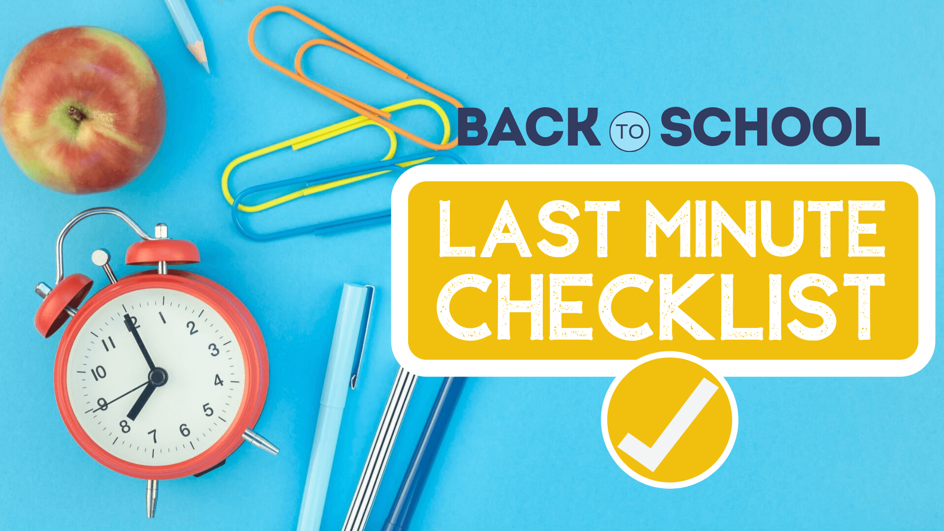 Last minute checklist header